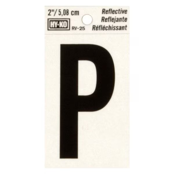 2In Reflective Letter P, 10PK, Hy-Ko, Mfr#: B00427